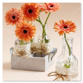 Vasi da bottiglie con decorazioni eleganti