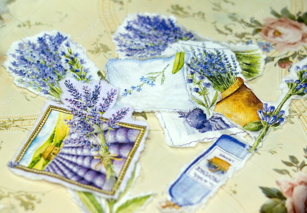 Esempio di découpage su oggetto decorativo