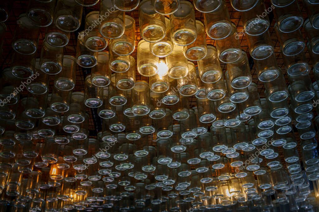 Vasi e lampade da barattoli di vetro